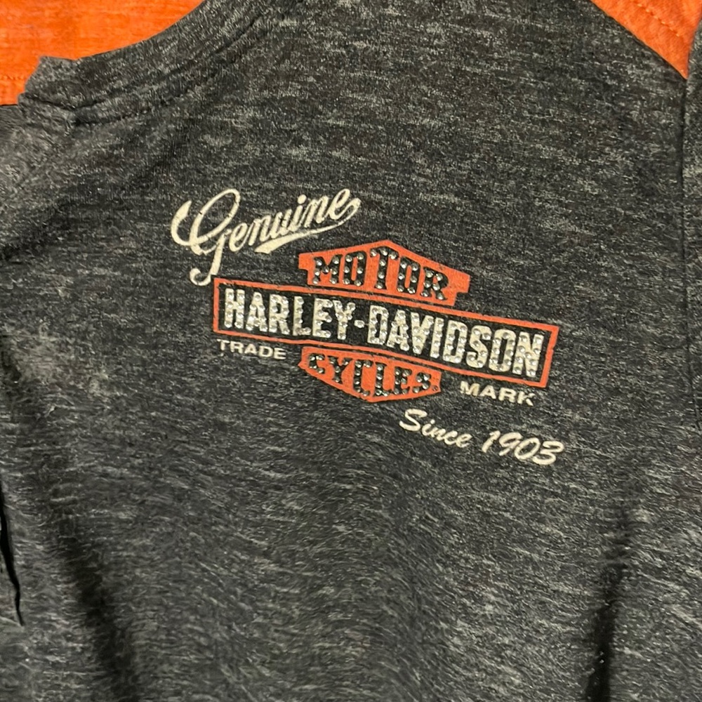 This is a Harley Davidson, XL petite long sleeve shirt